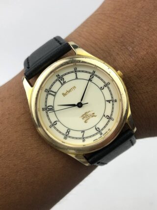 CITIZEN BURBERRYS GOLD CASE RAILWAY DIAL