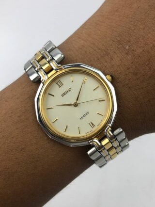 EKSLUSIF SEIKO LUCENT GOLD BEZEL SAPPHIRE GLASS
