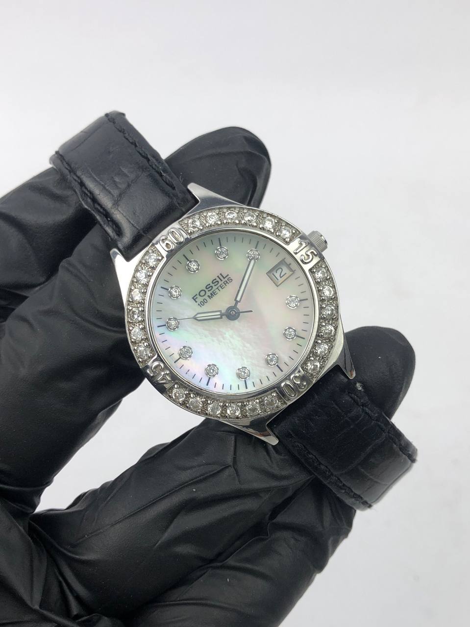 FOSSIL LADY MOP DIAL DIAMOND BEZEL - Gambar 4