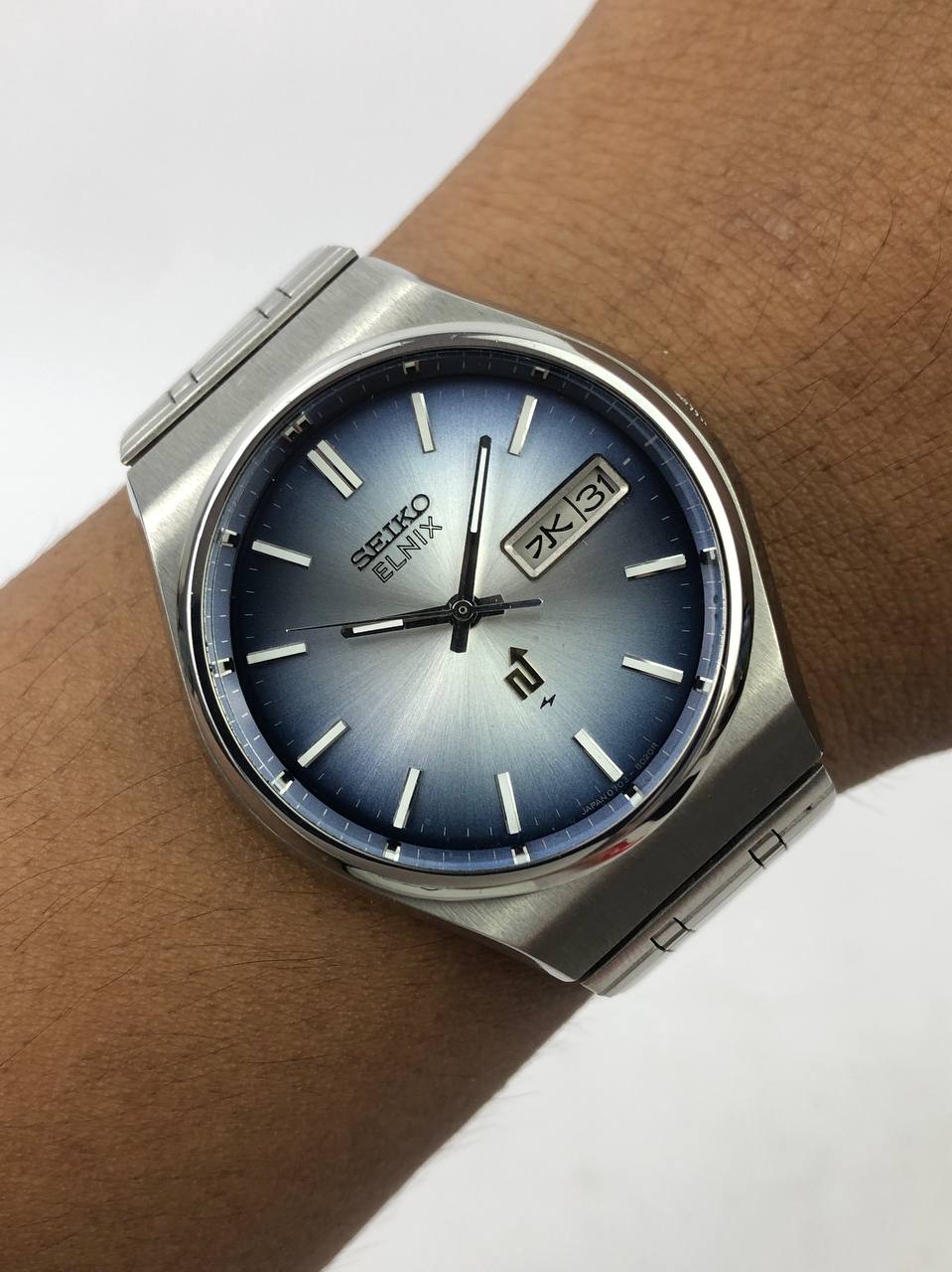 SEIKO ELNIX BLUE SUNBURST DIAL ALL ORIGINAL