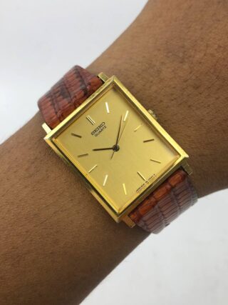 SEIKO TANK PRIA WITH HANDMADE LEATHER STRAP