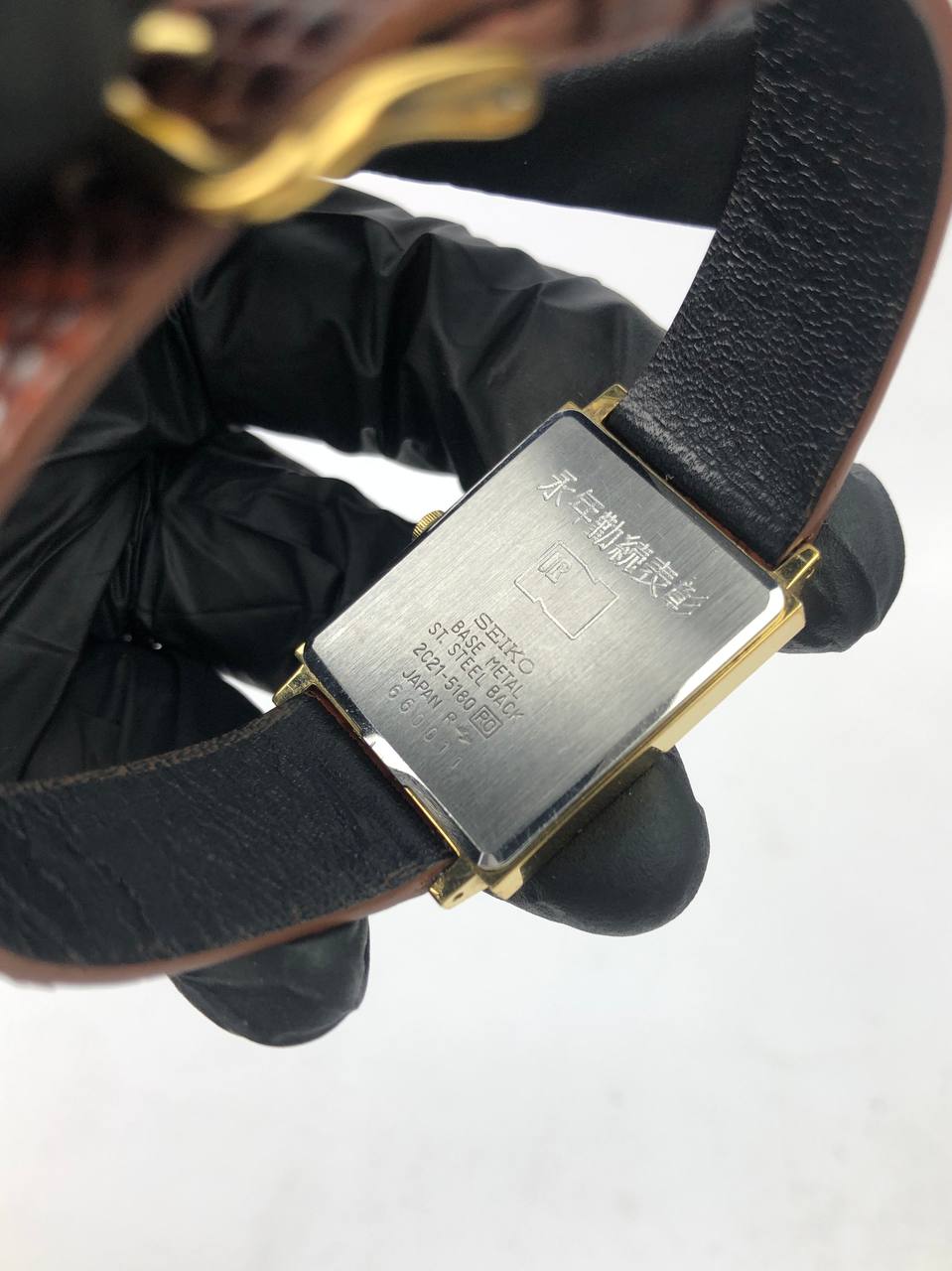 SEIKO TANK PRIA WITH HANDMADE LEATHER STRAP - Gambar 7