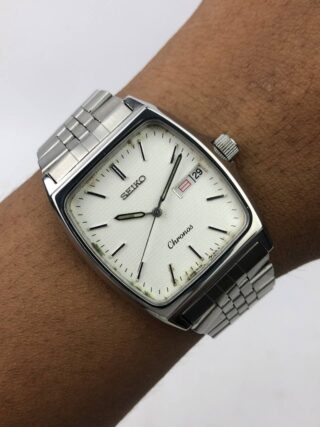 SEIKO CHRONOS TONNEAU CASE TEXTURE DIAL ALL ORIGINAL