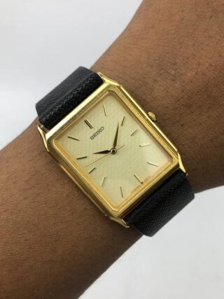 SEIKO TANK TEXTURE DIAL HANDMADE LEATHER STRAP