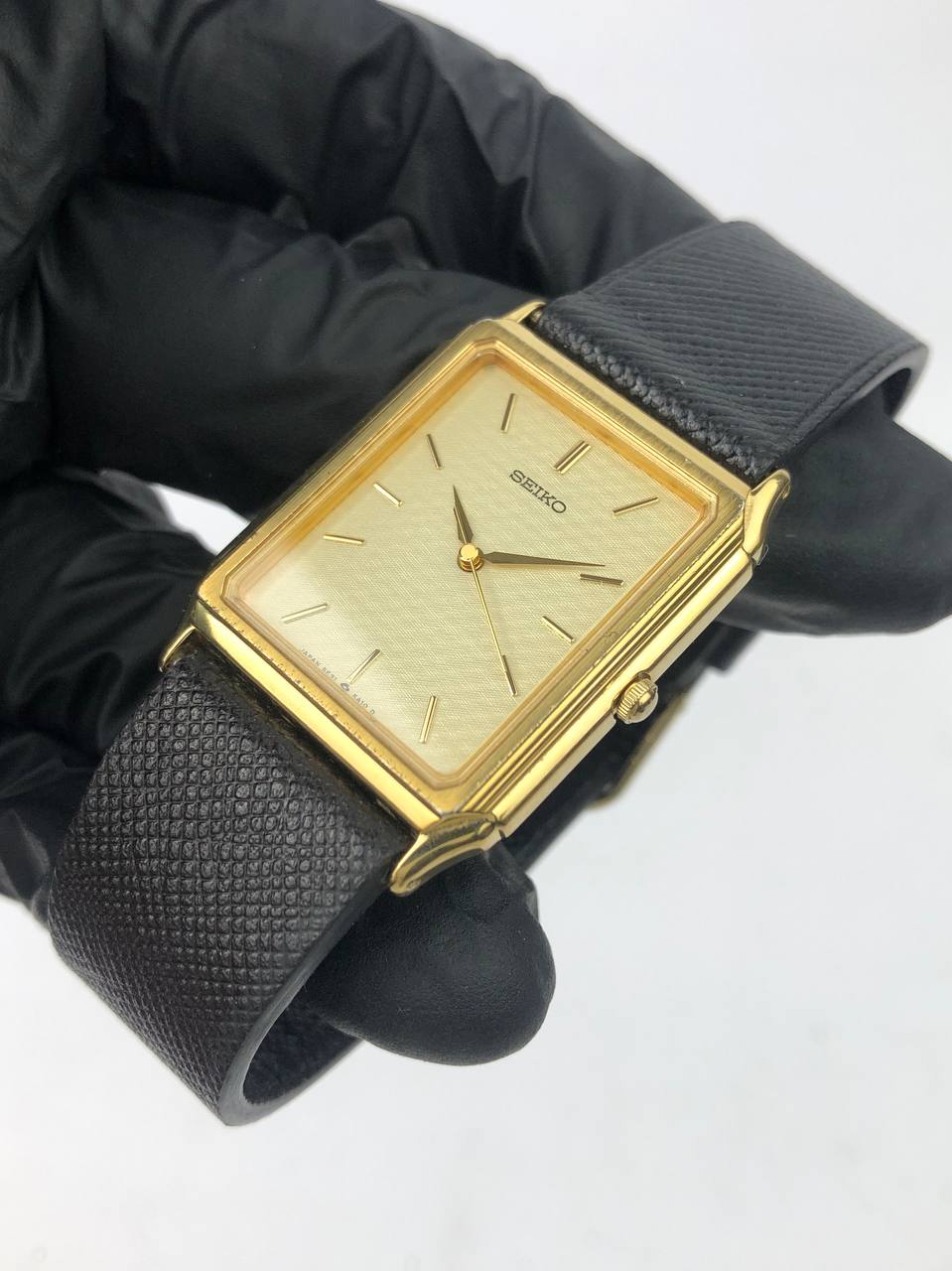 SEIKO TANK TEXTURE DIAL HANDMADE LEATHER STRAP - Gambar 3