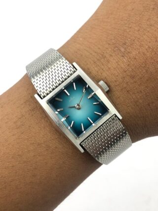 SWISSMADE EDOX BLUE SUNBURST DIAL MESH STRAP ALL ORIGINAL