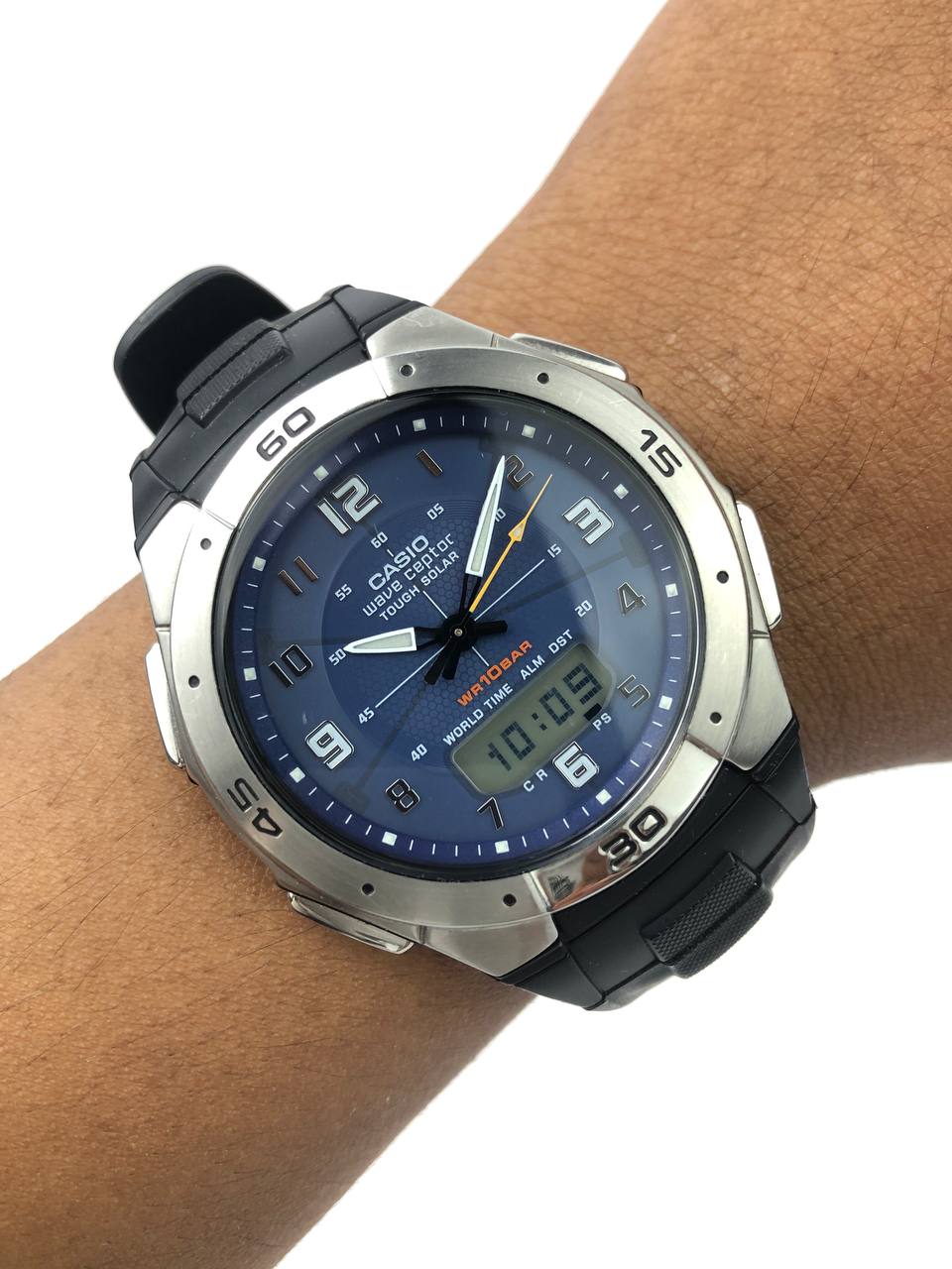 CASIO WAVECEPTOR ANADIGI BLUE DIAL ORIGINAL