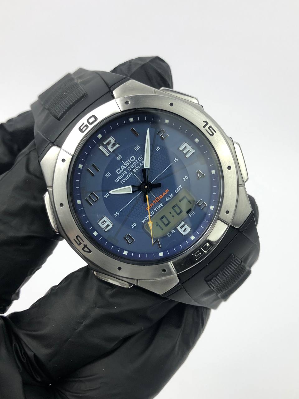 CASIO WAVECEPTOR ANADIGI BLUE DIAL ORIGINAL - Gambar 4