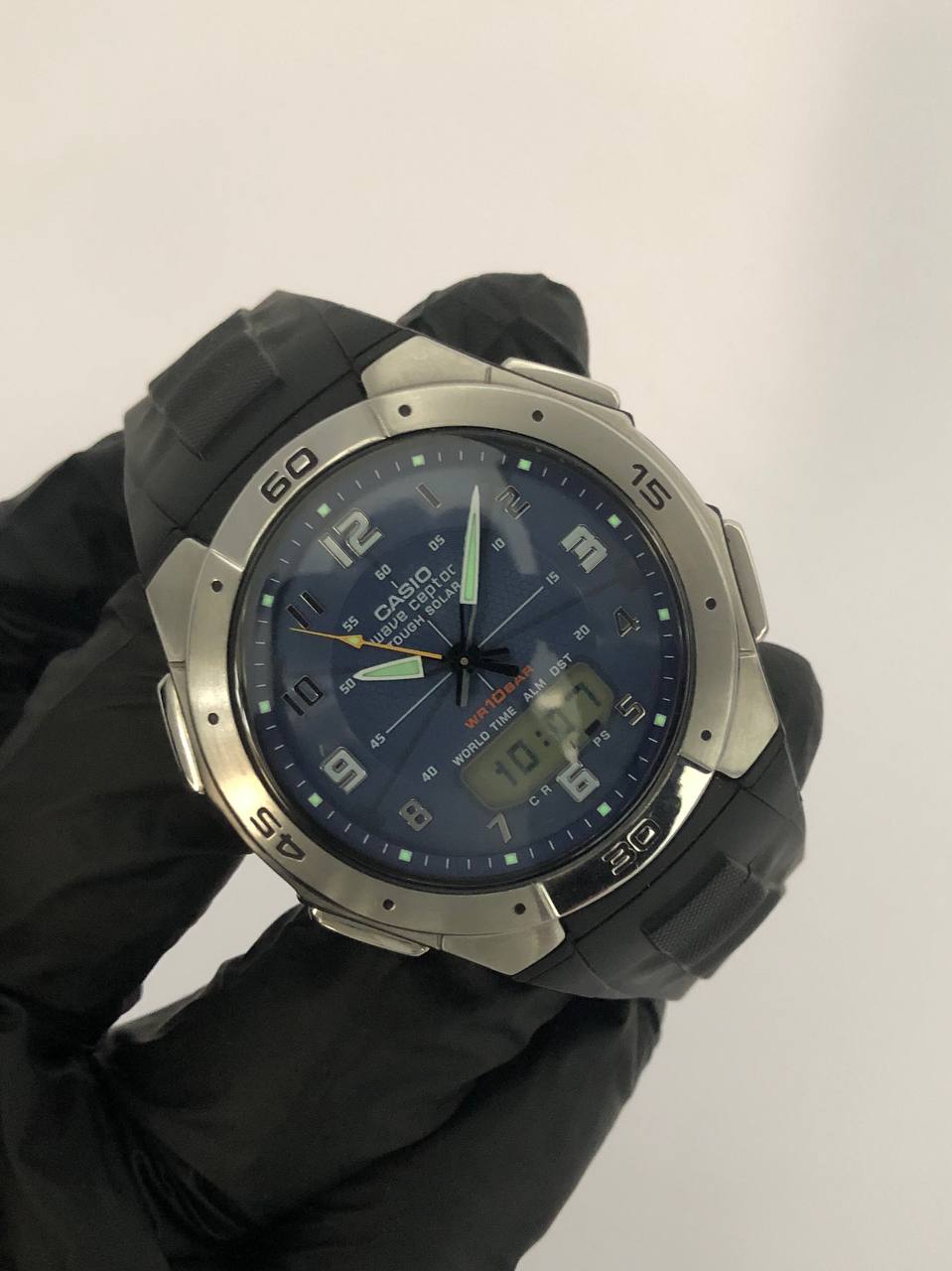 CASIO WAVECEPTOR ANADIGI BLUE DIAL ORIGINAL - Gambar 5