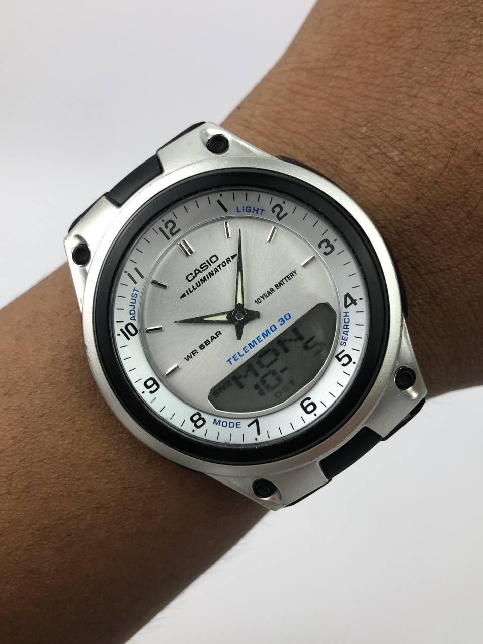 CASIO RETRO ILUMINATOR GREY DIAL ANADIGI