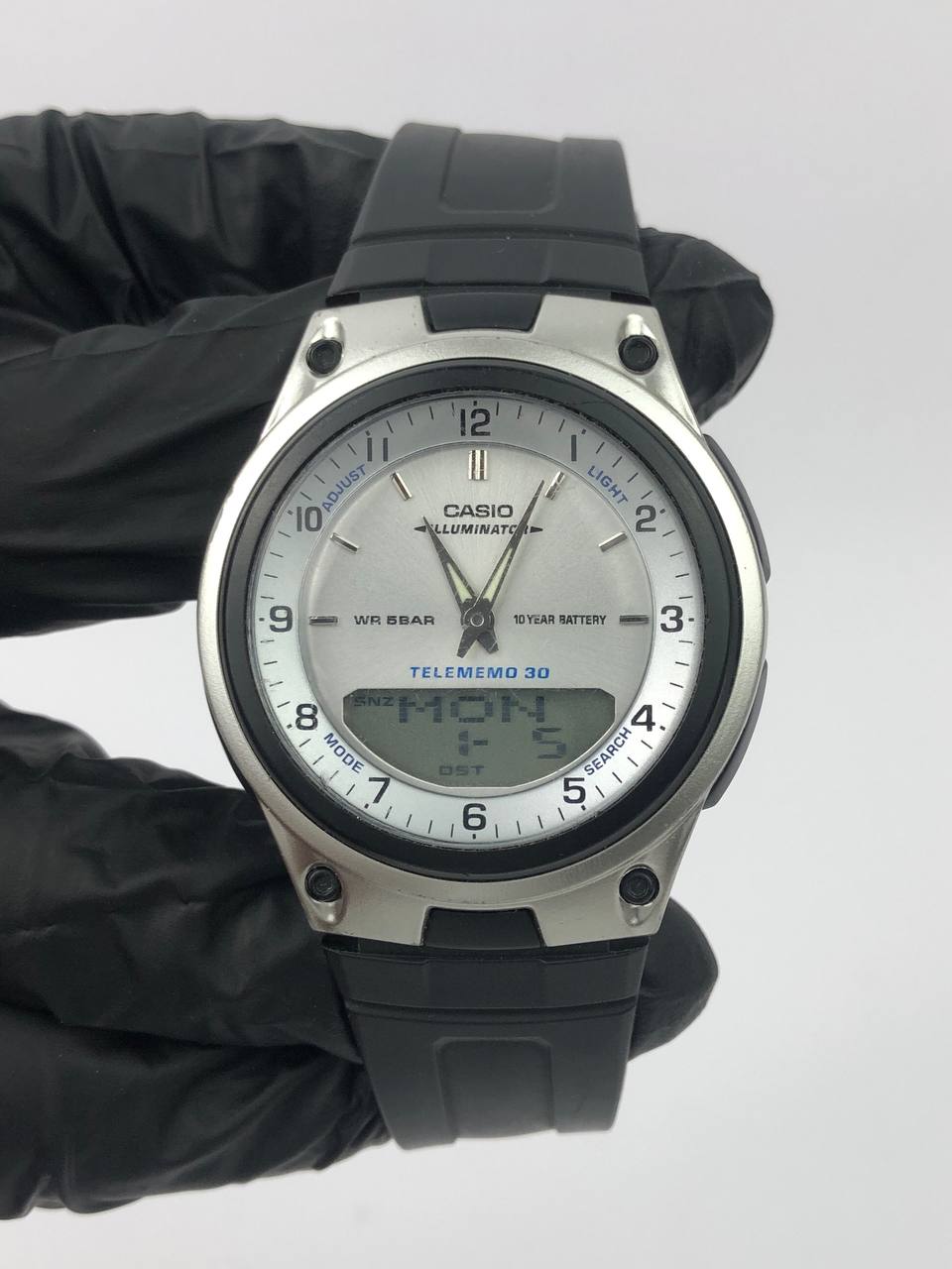 CASIO RETRO ILUMINATOR GREY DIAL ANADIGI - Gambar 2