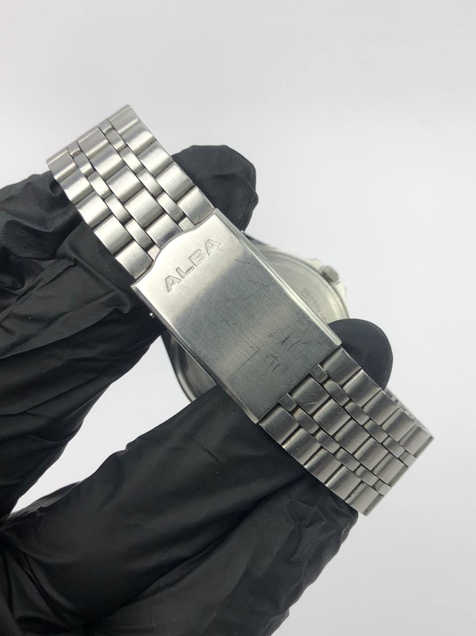 ALBA NUMERIK FULL STEEL DAYDATE BLACK DIAL ALL ORI - Gambar 7