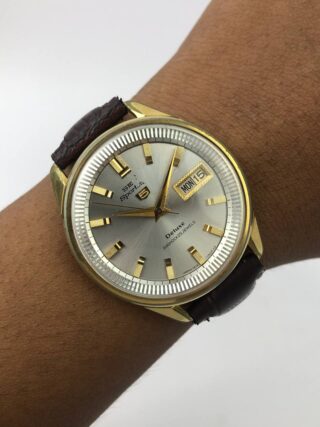 SEIKO SPORTSMATIC 5 DELUCE SUNBURST GREY DIAL