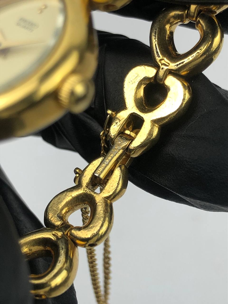 SEIKO MUNGIL LADIES ASIMETRIS CASE RANTAI WARU GOLD ALL ORI - Gambar 7