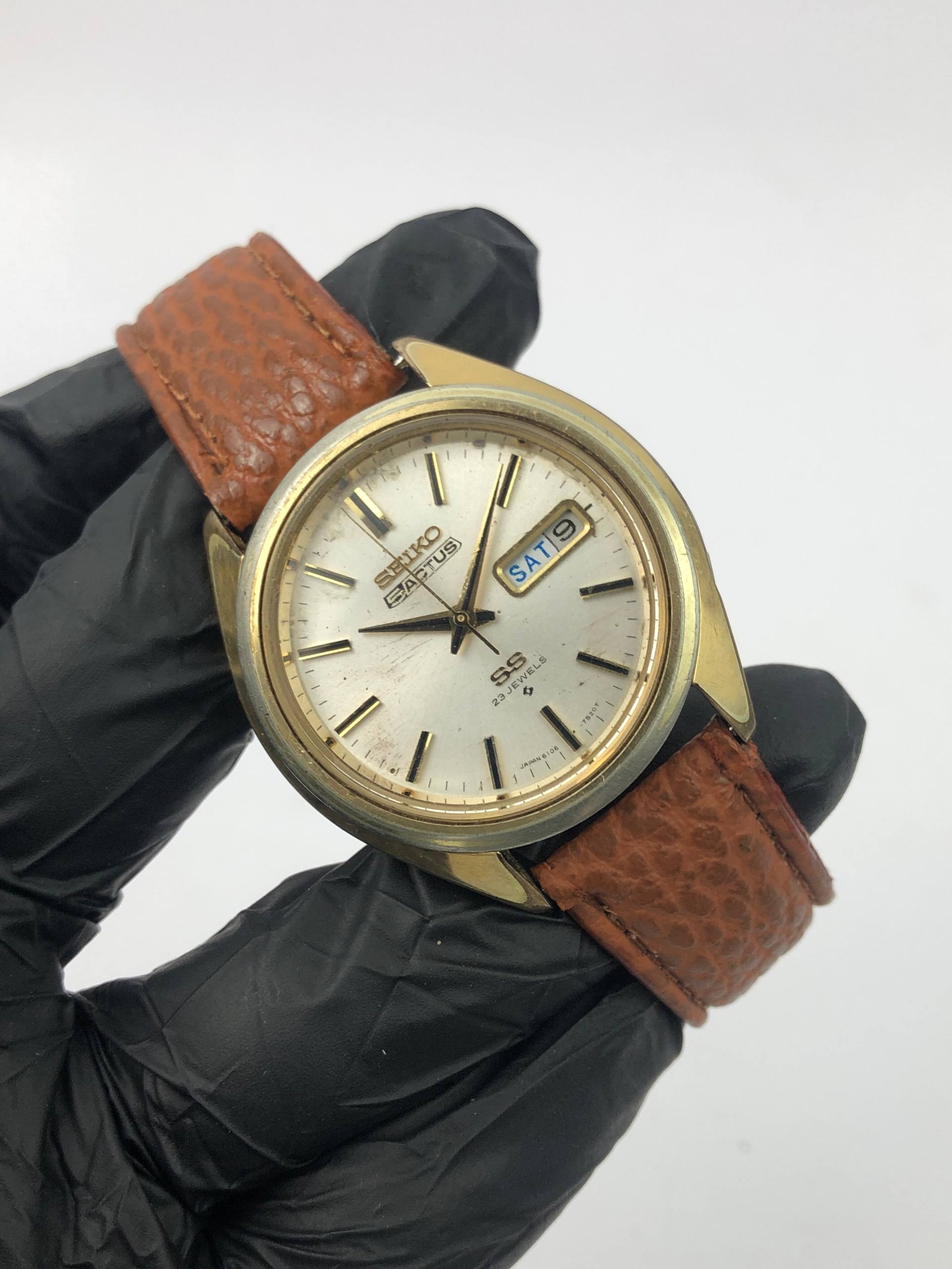 SEIKO 5ACTUS STOP SECOND GOLD CASE - Gambar 4