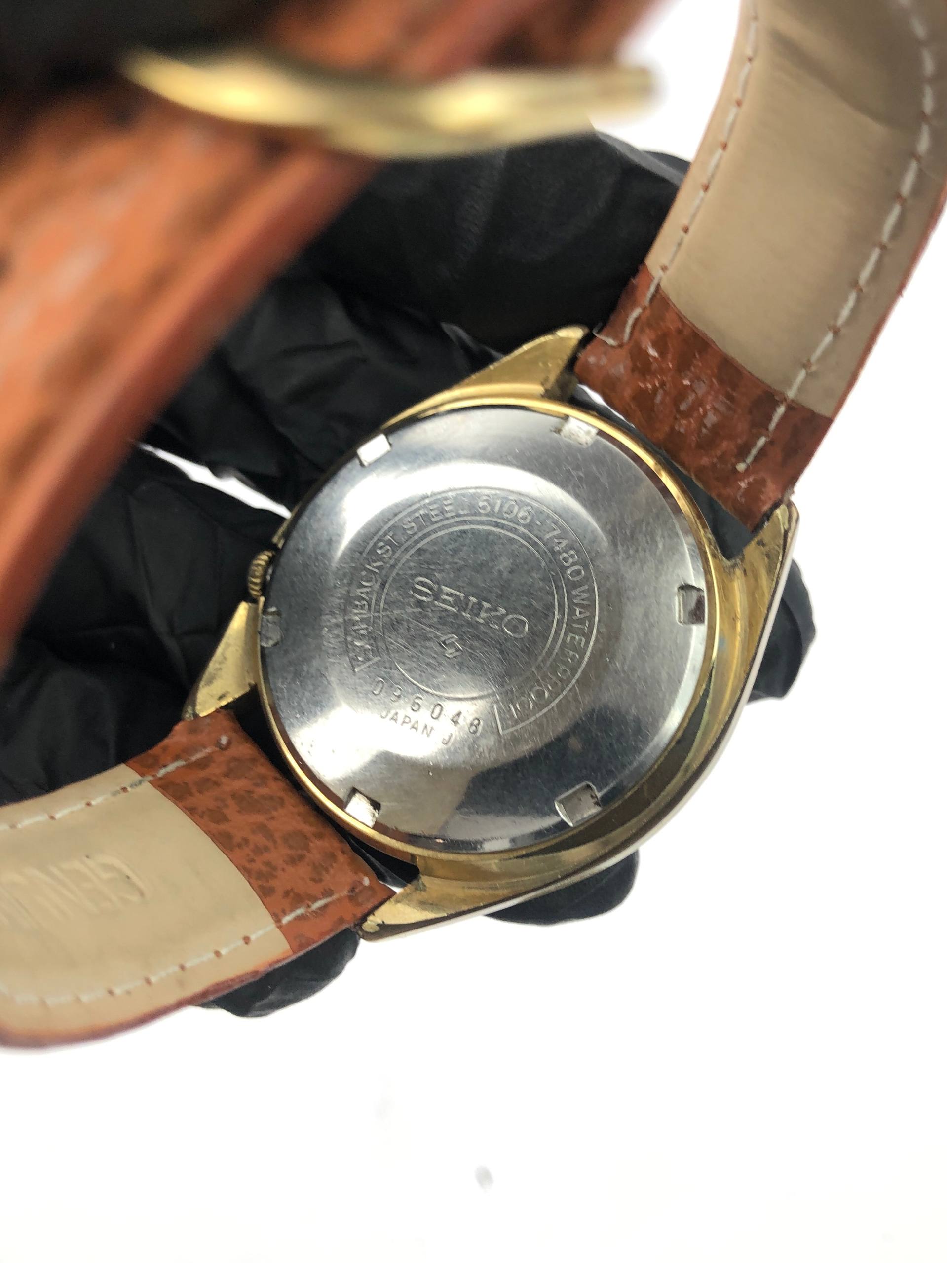 SEIKO 5ACTUS STOP SECOND GOLD CASE - Gambar 7