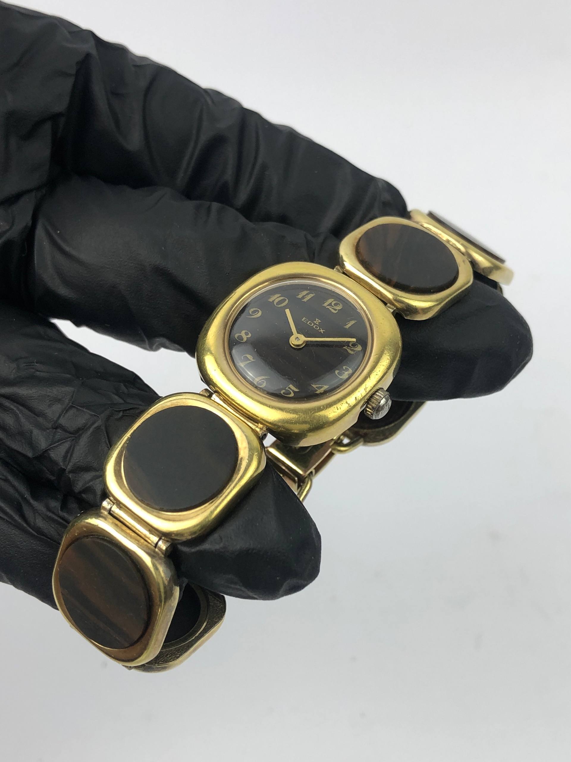 SWISSMADE EDOX LADIES WOOD DIAL - Gambar 3