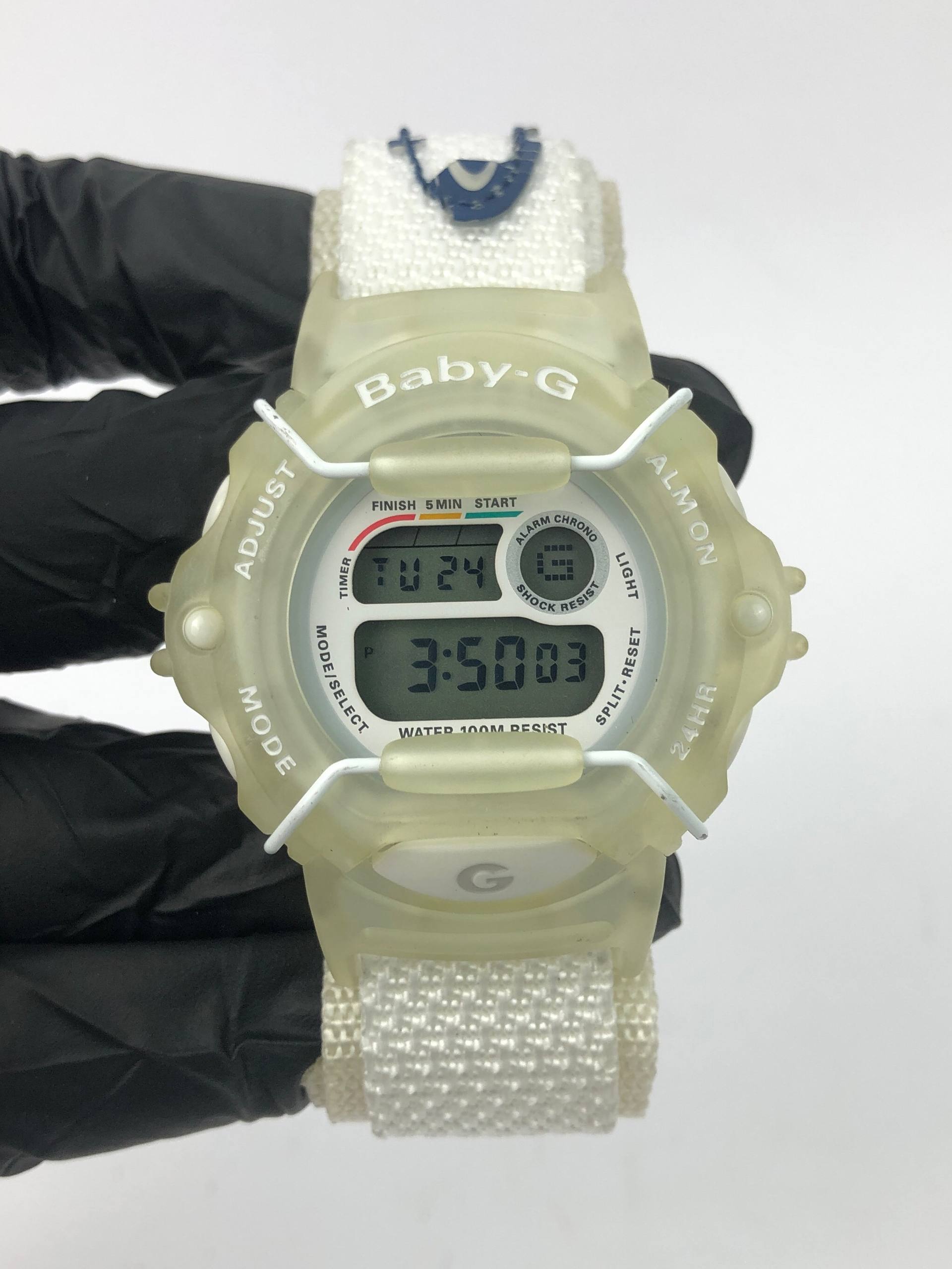 VINTAGE BABY G JELY VELCRO STRAP ALL ORI - Gambar 2