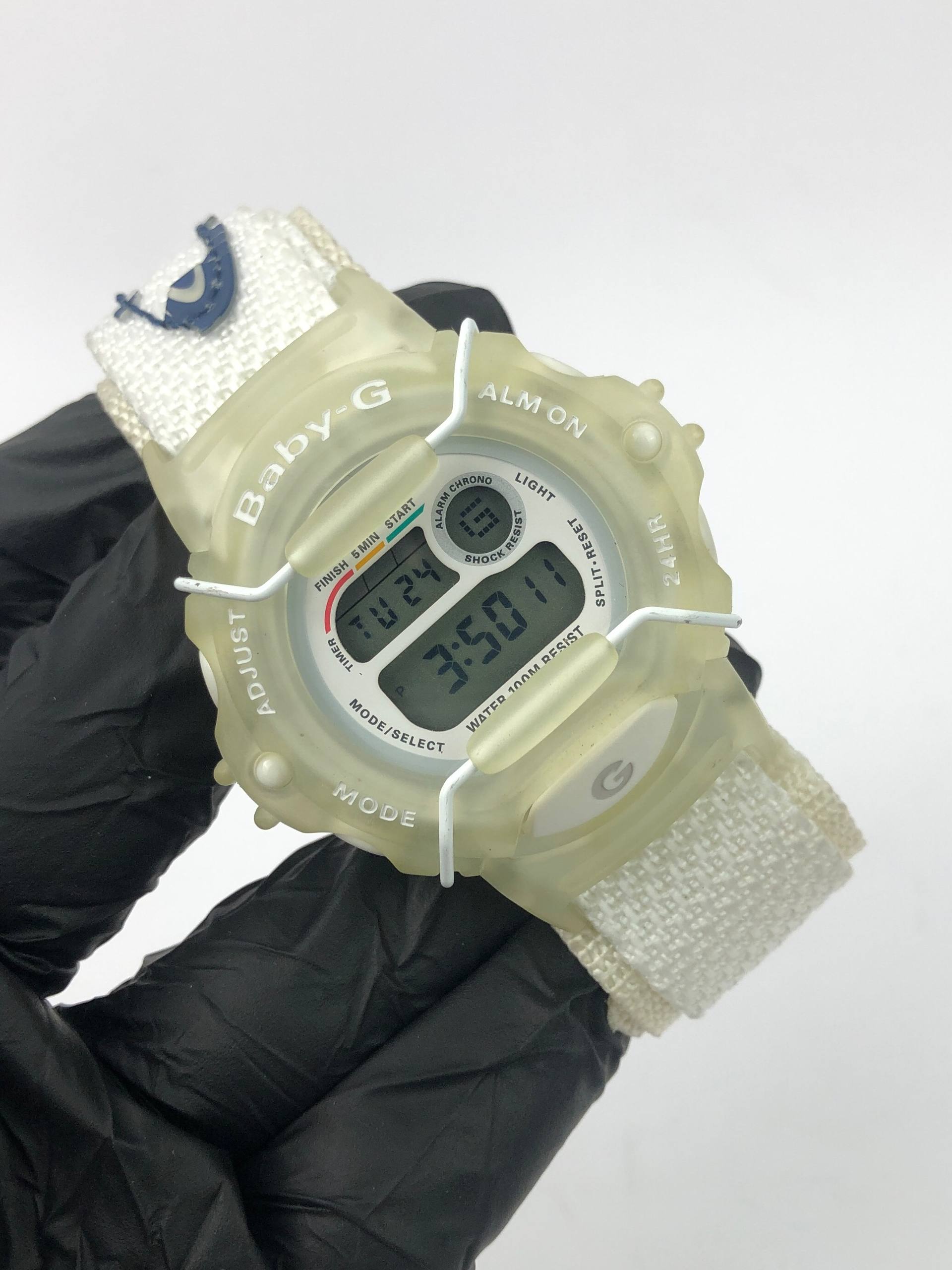 VINTAGE BABY G JELY VELCRO STRAP ALL ORI - Gambar 4