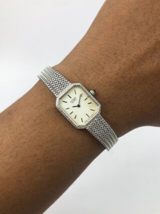 CITIZEN RECTANGULAR QUARTZ MESH BRACELET