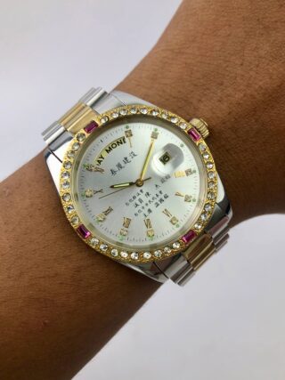 FASHION WATCH JAPAN DENGAN BEZEL BERTABUR BATU-BATU INDAH