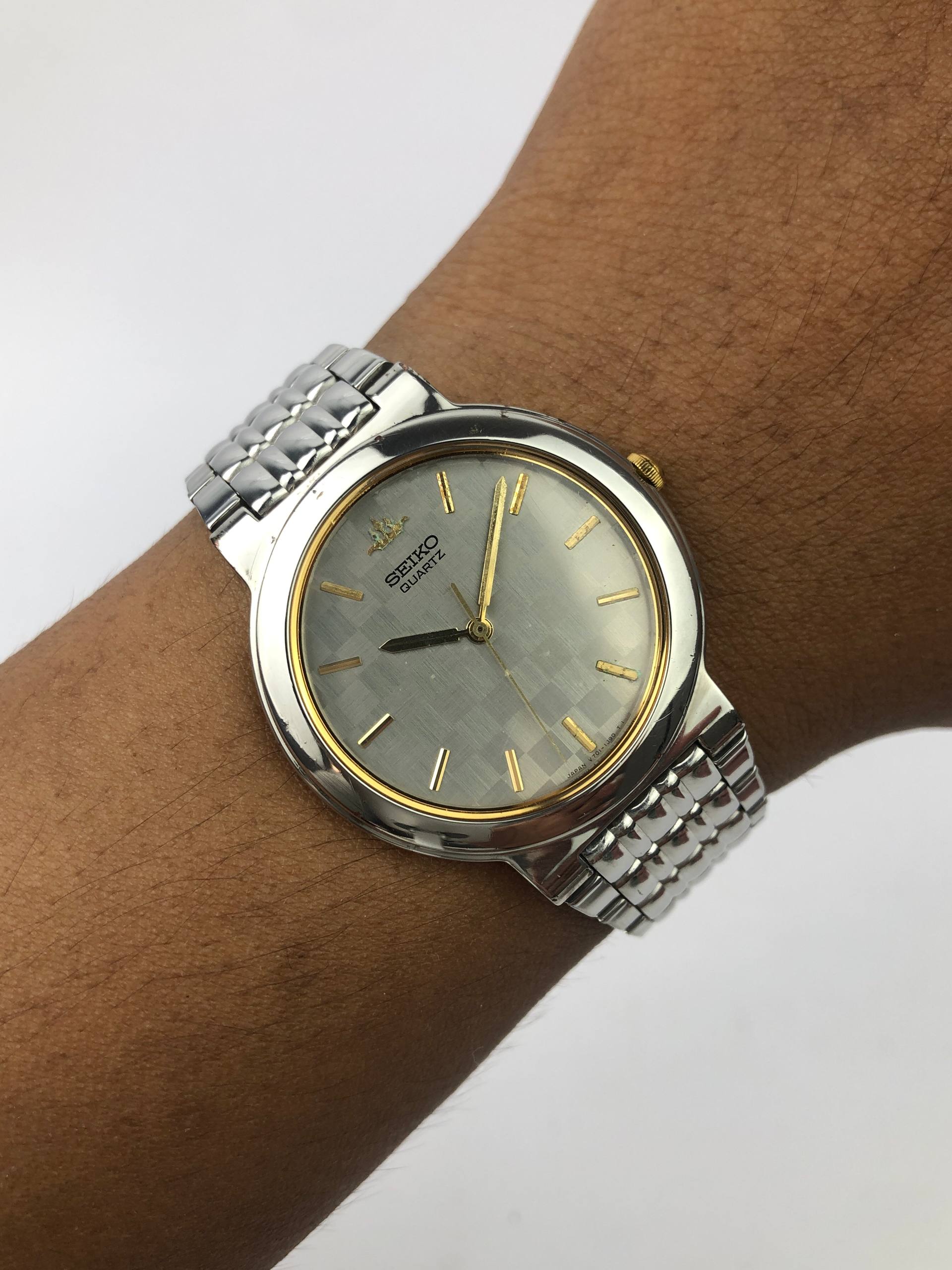 SEIKO GALAXY GRID CHECK MOTIF DIAL