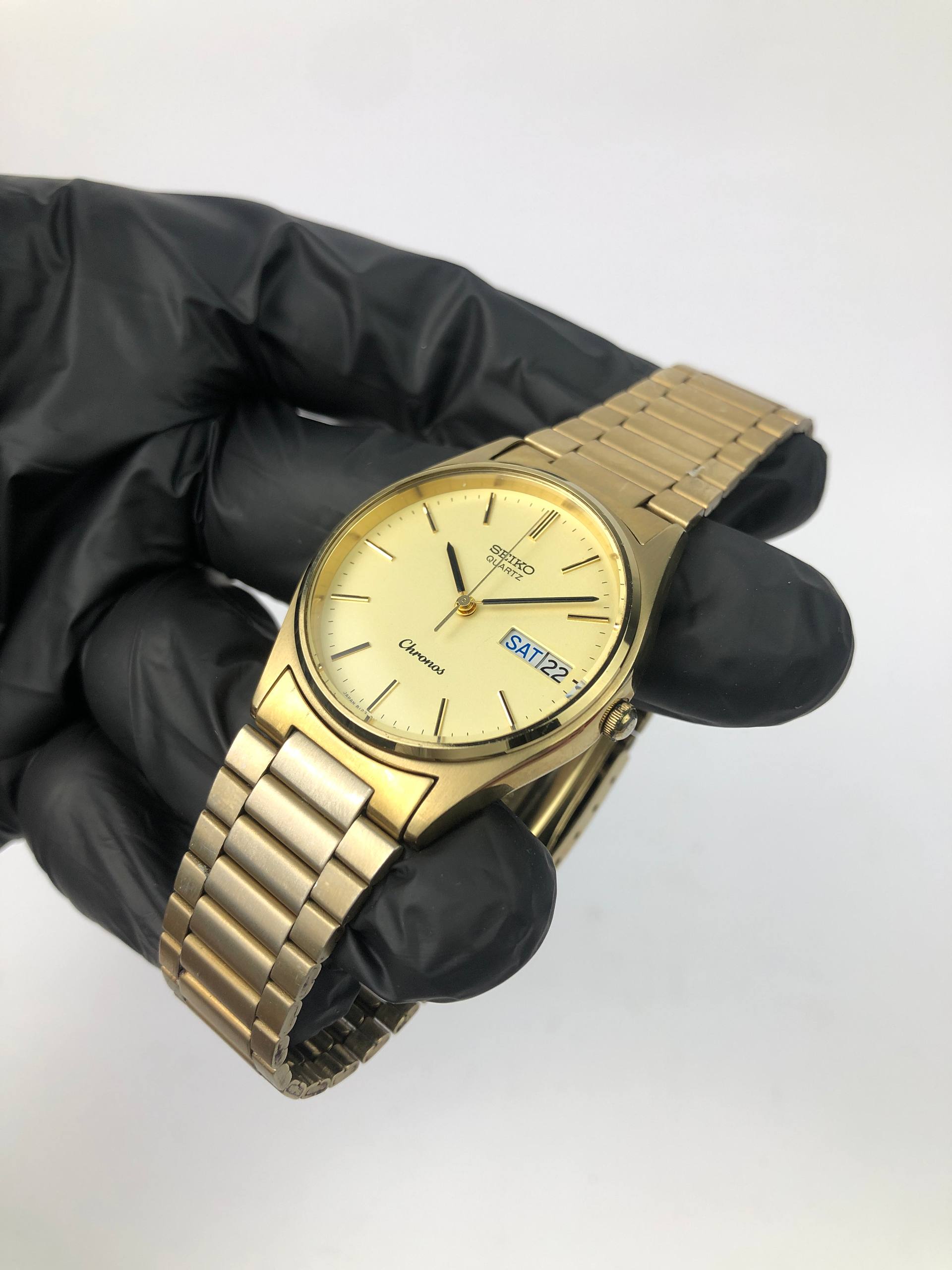 SEIKO CHRONOS DAYDATE GOLD CAP ALL ORIGINAL - Gambar 4