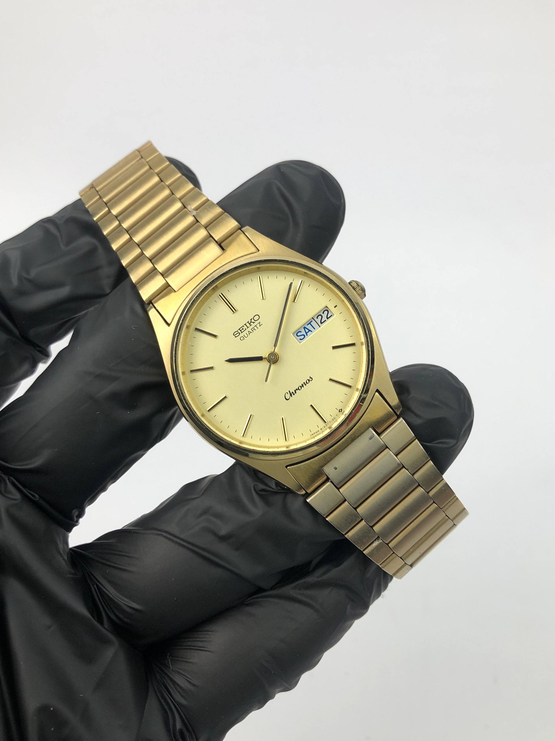 SEIKO CHRONOS DAYDATE GOLD CAP ALL ORIGINAL - Gambar 3