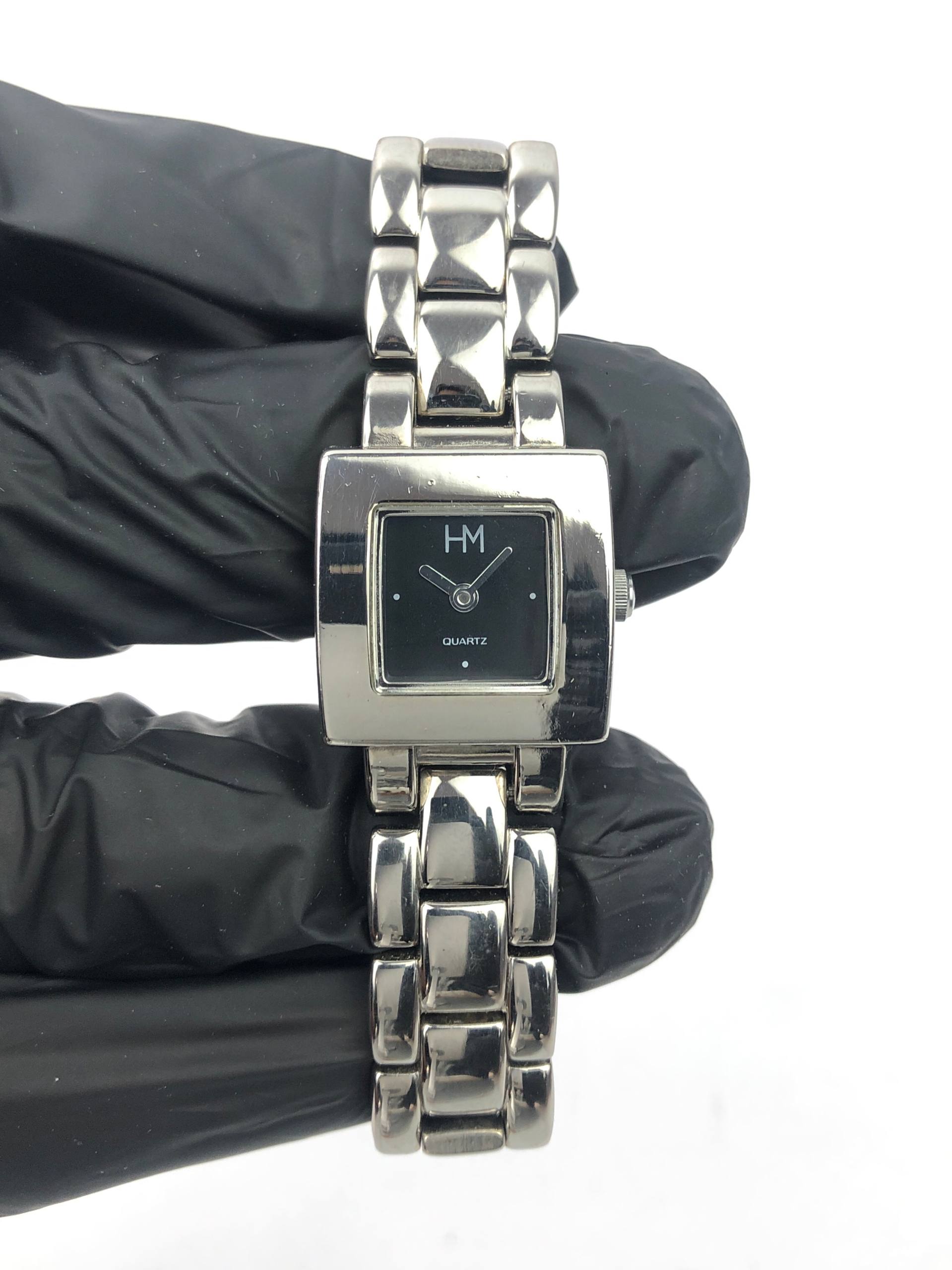 JAPAN MADE HM SQUARE DIAL HITAM MINIMALIS - Gambar 2