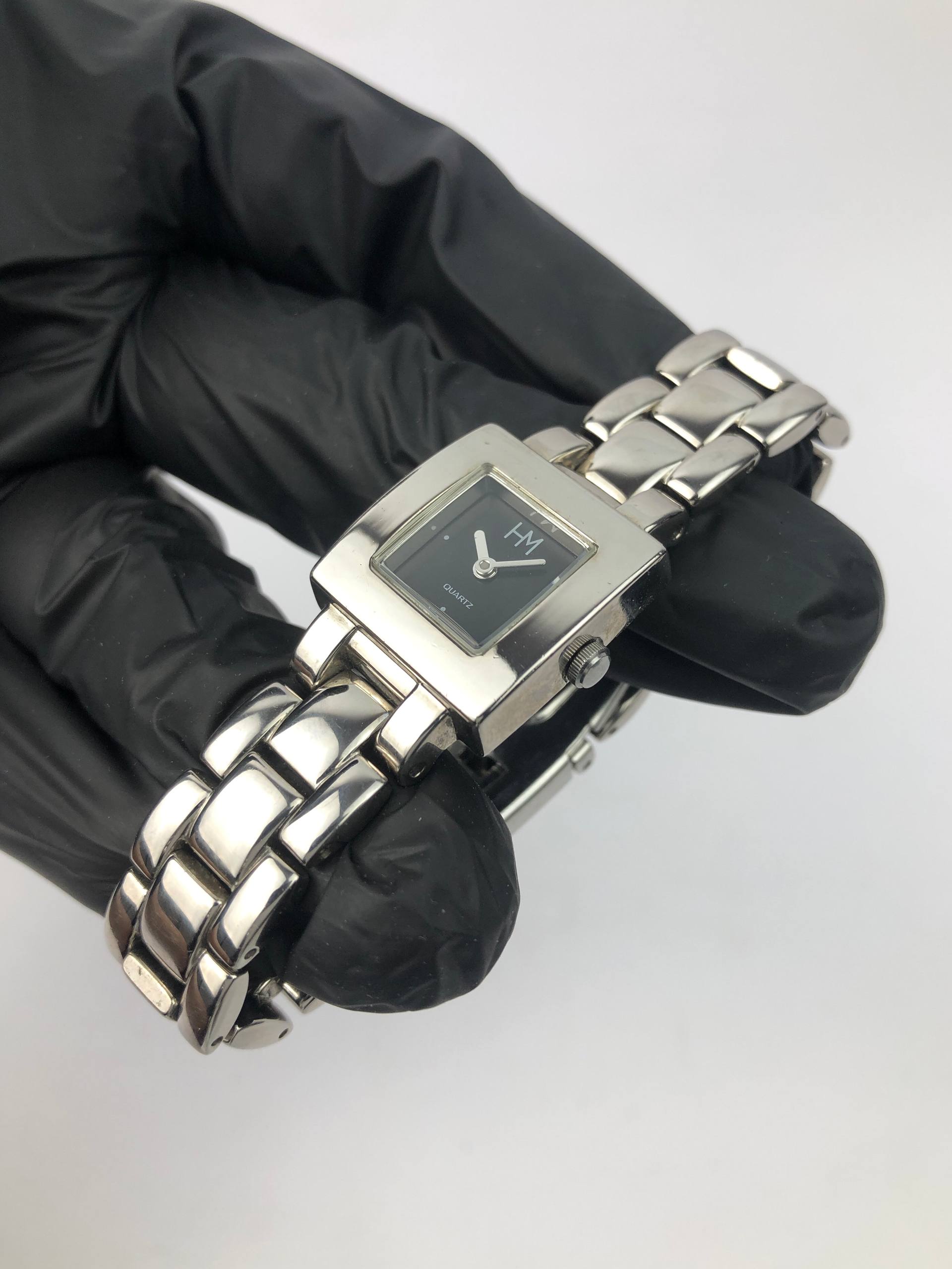 JAPAN MADE HM SQUARE DIAL HITAM MINIMALIS - Gambar 3