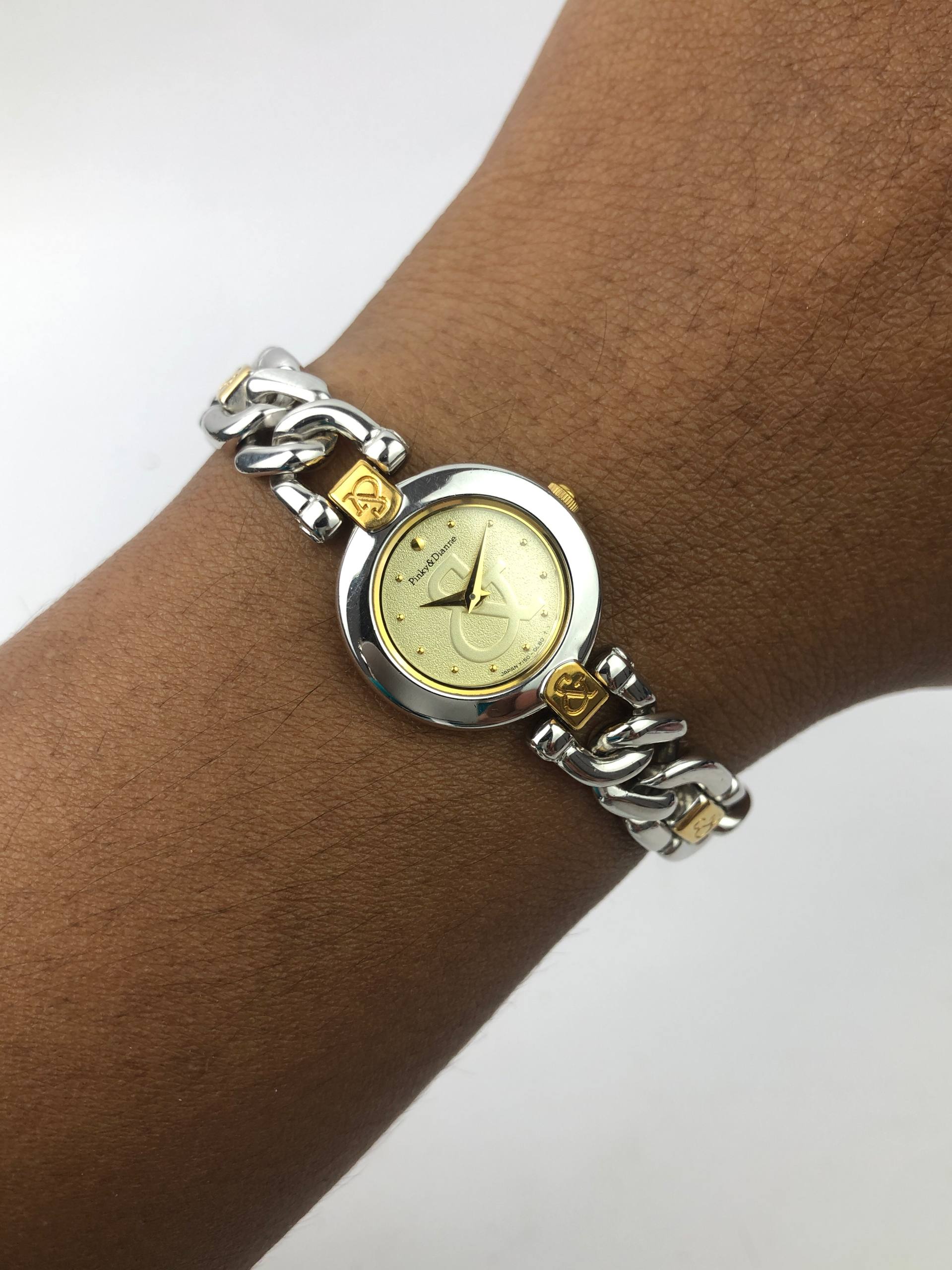 BEAUTIFUL PINKY & DIANNE BANGLE TWOTONE