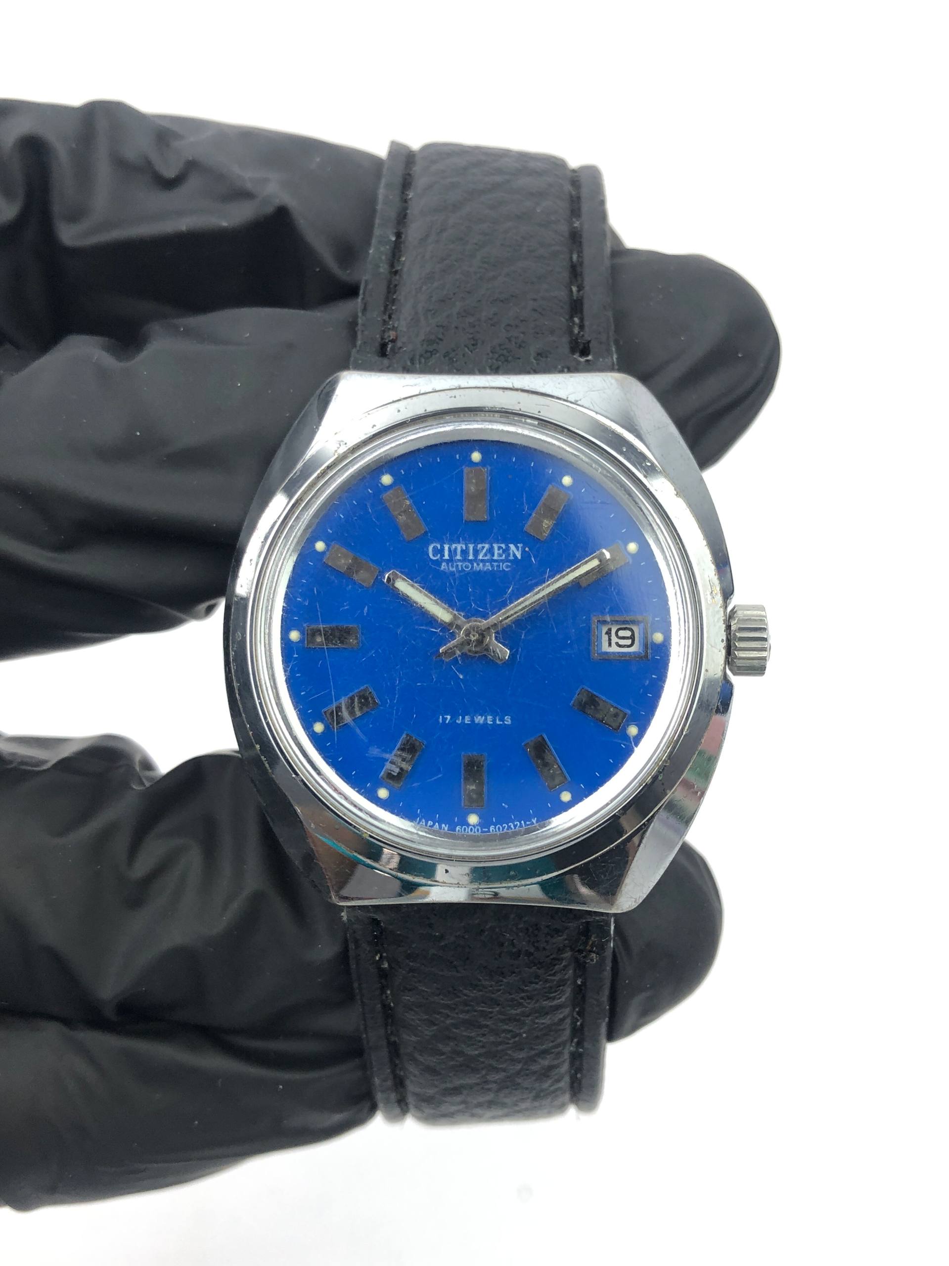 CITIZEN AUTOMATIC 17j VINTAGE BLUE DIAL - Gambar 2