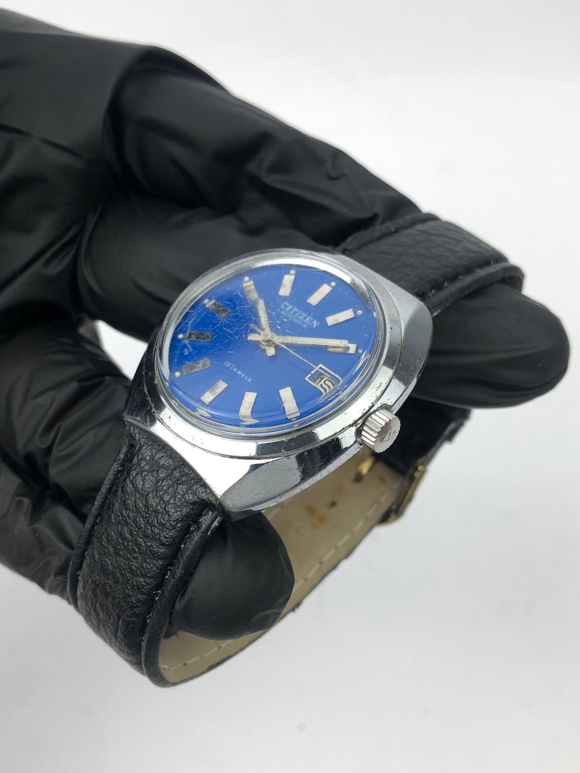 CITIZEN AUTOMATIC 17j VINTAGE BLUE DIAL - Gambar 3