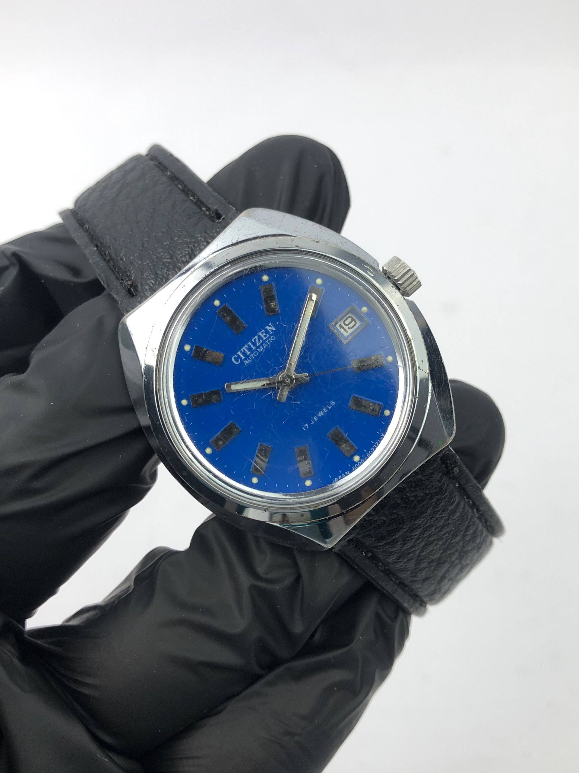 CITIZEN AUTOMATIC 17j VINTAGE BLUE DIAL - Gambar 4