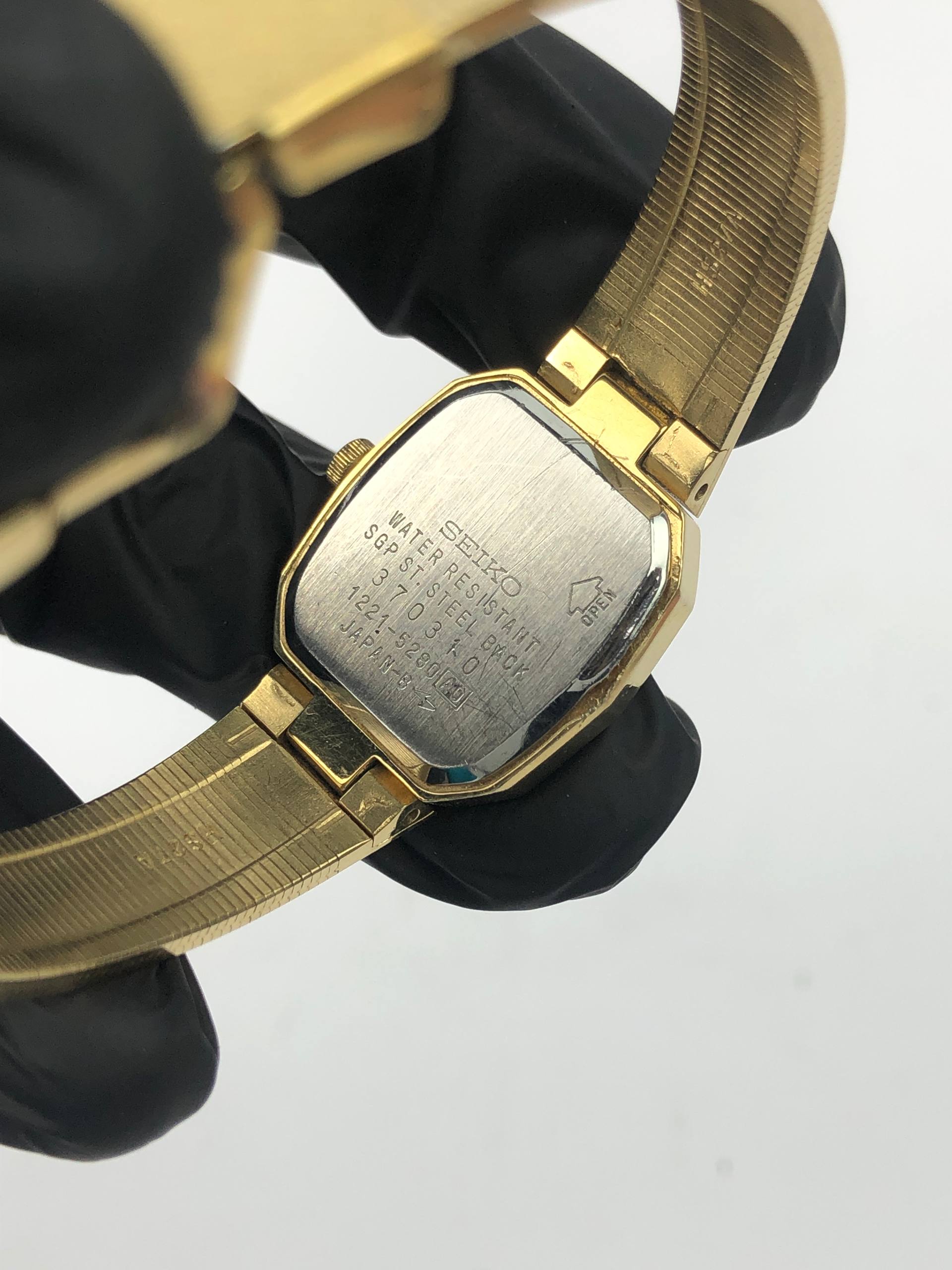 SEIKO SQUARE LADIES QUARTZ STELUX STRAP - Gambar 8