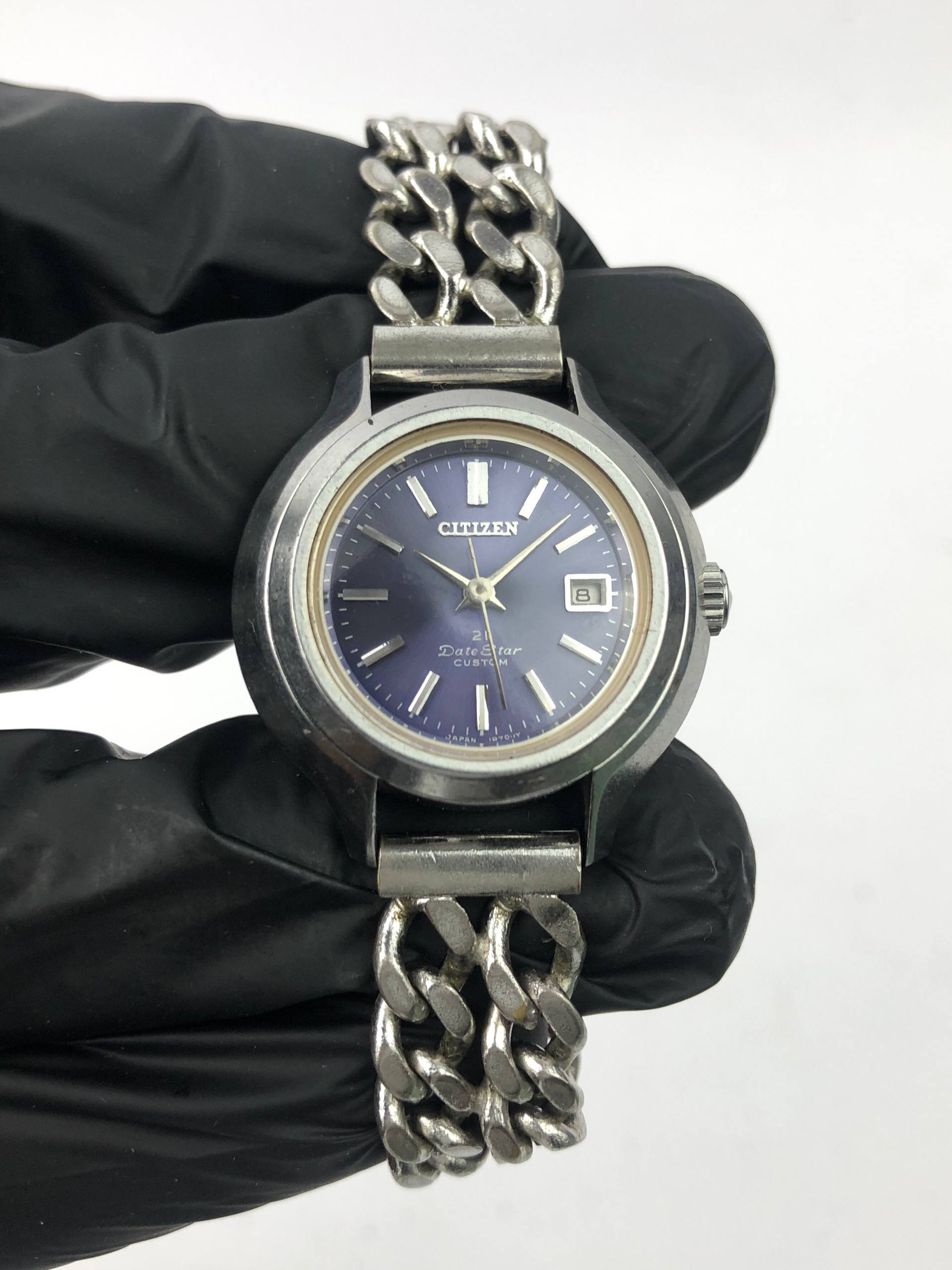 VINTAGE CITIZEN DATESTAR BLUE DIAL - Gambar 2