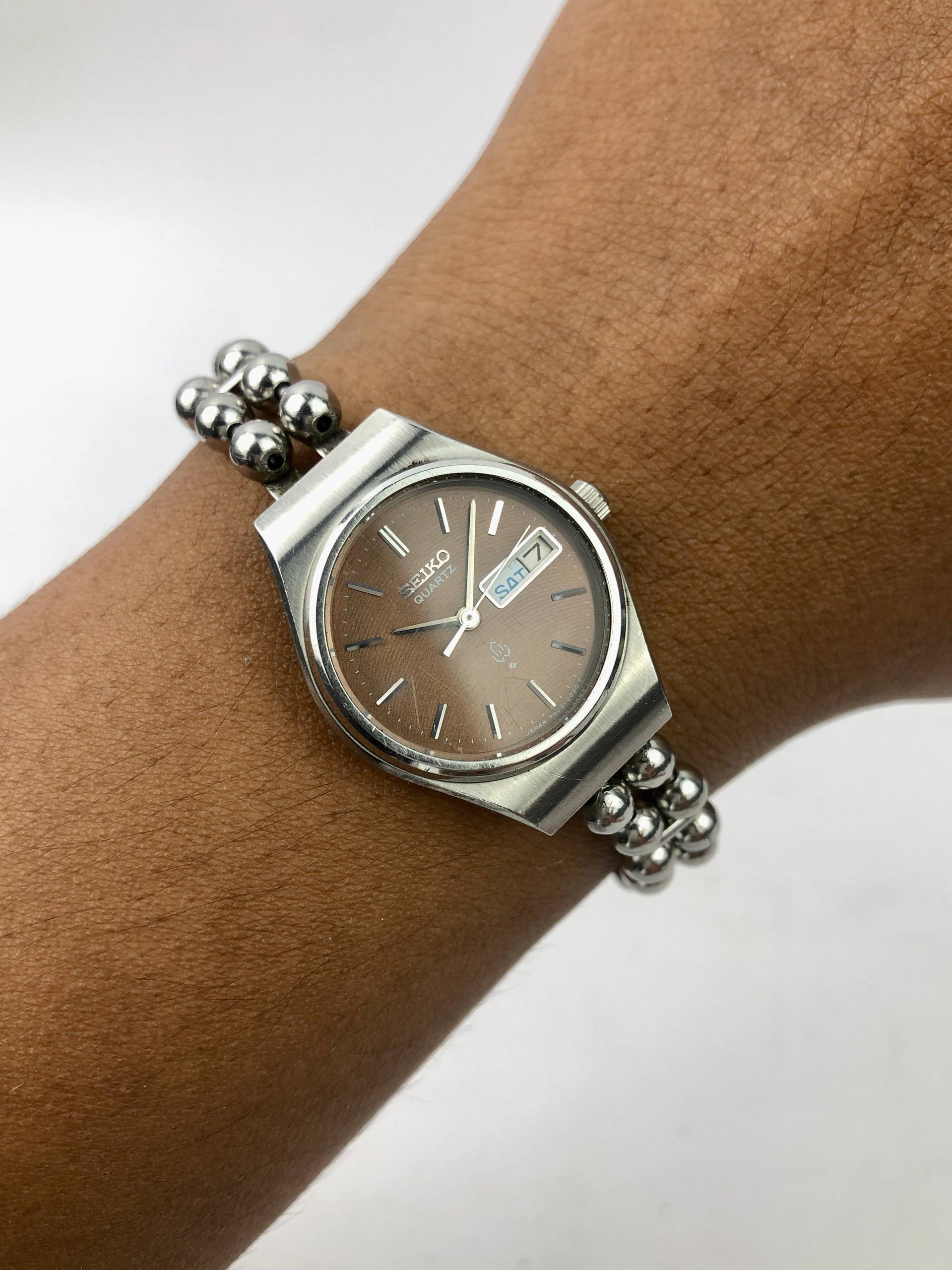 SEIKO KLASIK QUARTZ BROWN TEXTURE DIAL