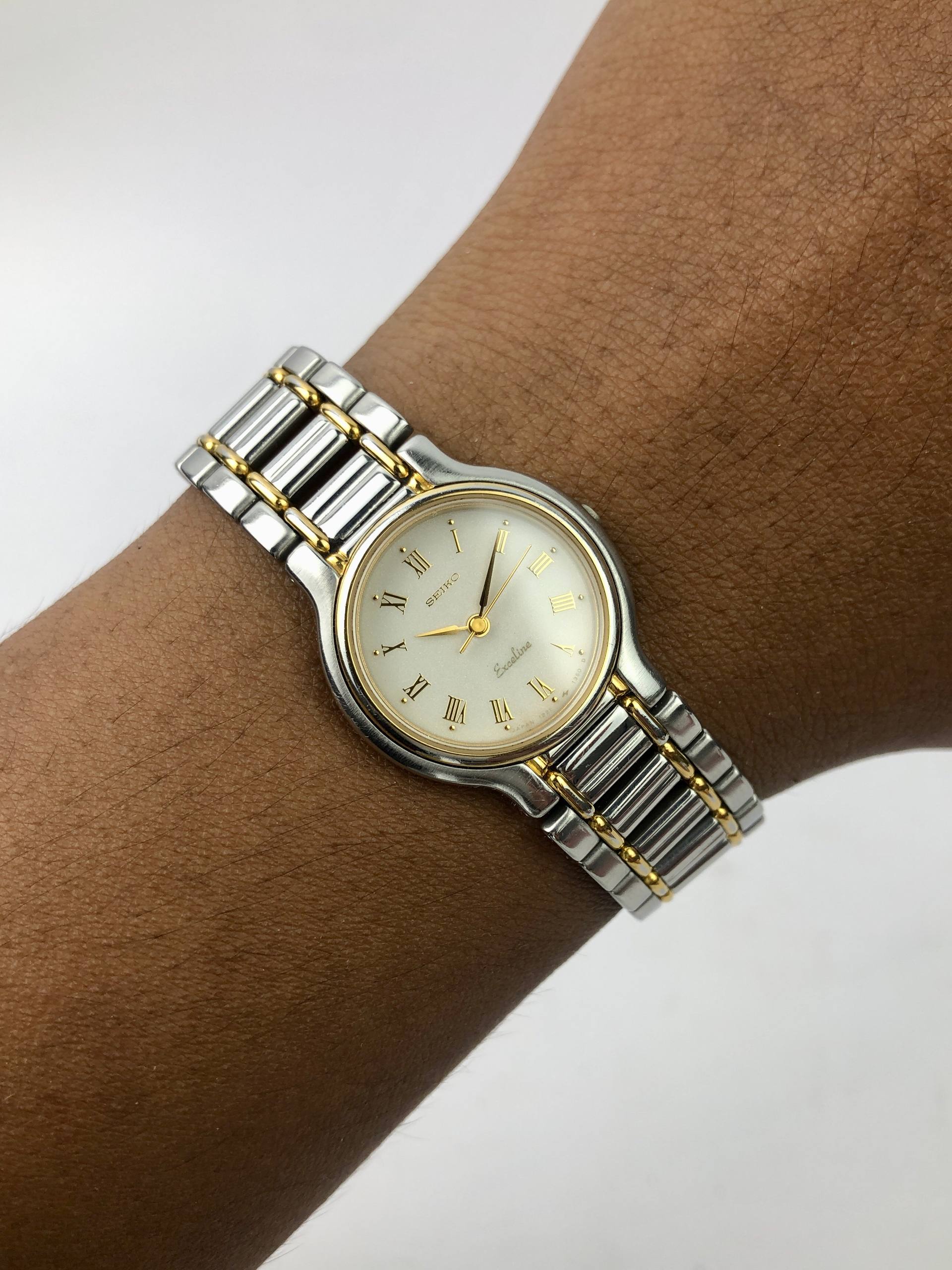 SEIKO EXCELINE TWOTONE ROMAN DIAL