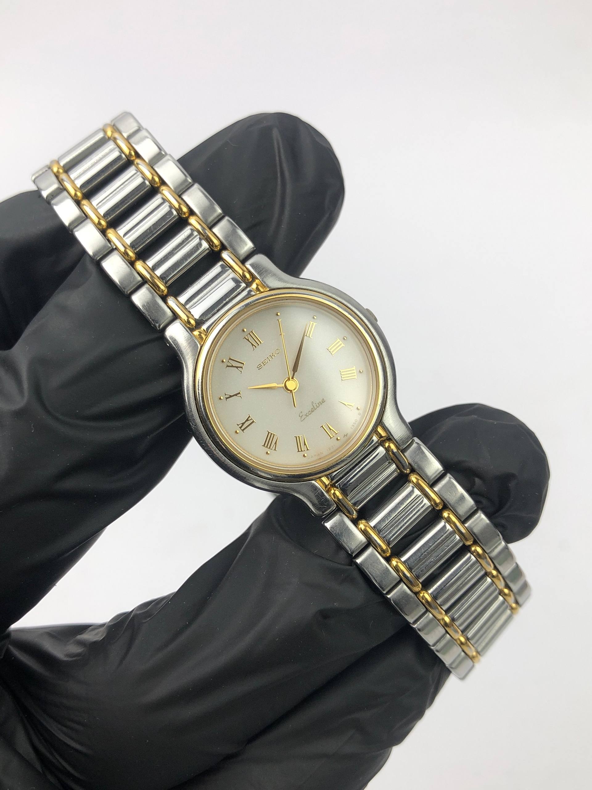 SEIKO EXCELINE TWOTONE ROMAN DIAL - Gambar 4