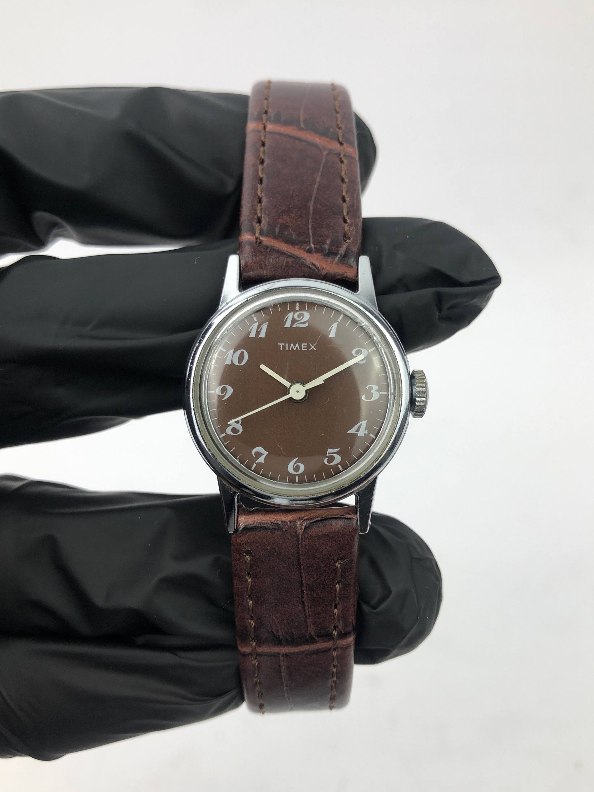 VINTAGE TIMEX ARABIC BROWN DIAL - Gambar 2