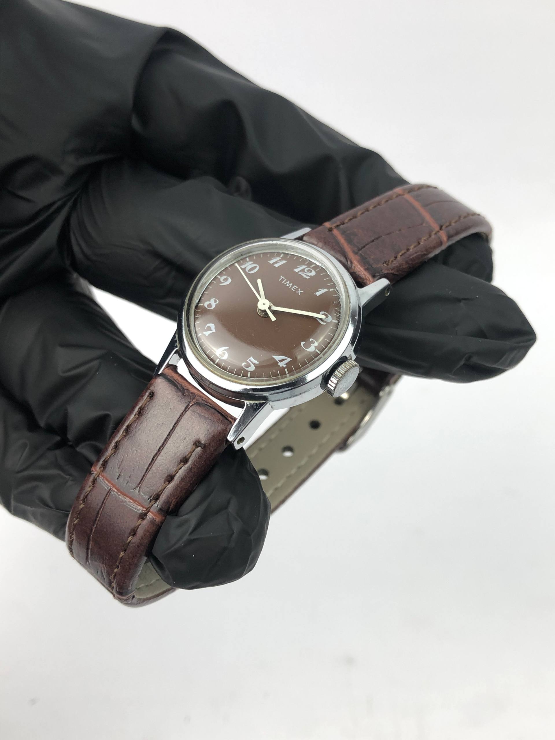 VINTAGE TIMEX ARABIC BROWN DIAL - Gambar 4