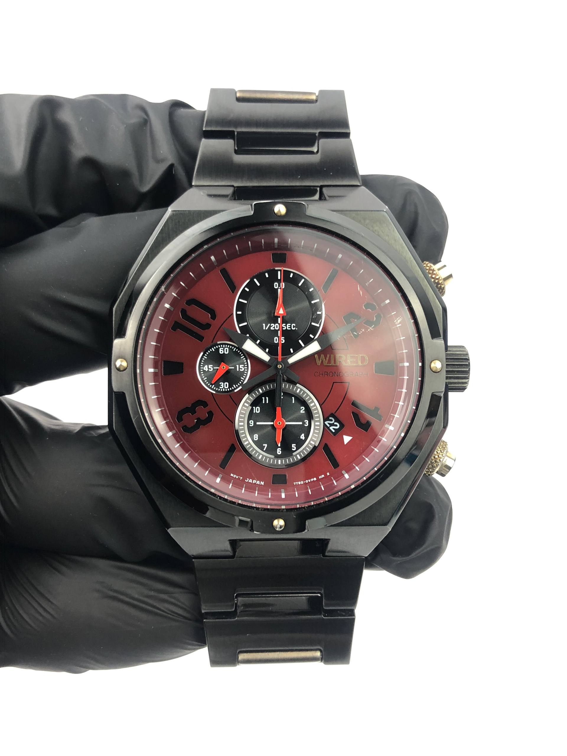 SEIKO WIRED JAPAN CRONOGRAPH MAROON DIAL - Gambar 2