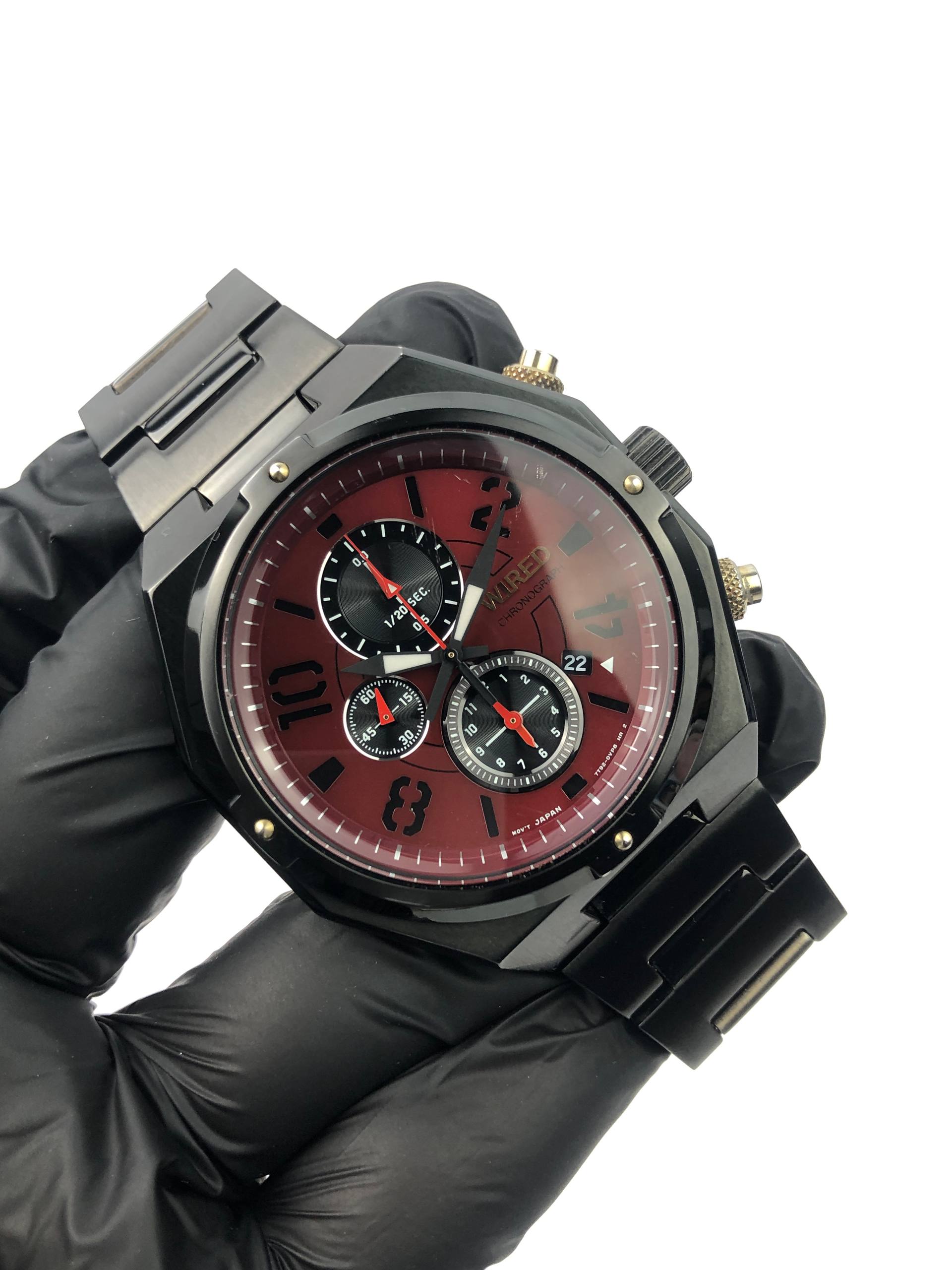 SEIKO WIRED JAPAN CRONOGRAPH MAROON DIAL - Gambar 3