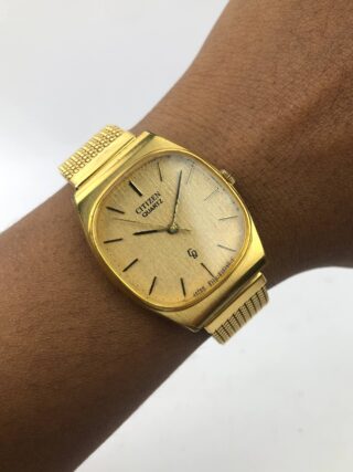 CITIZEN CRYSTON QUARTZ GOLD TEXTURE DIAL