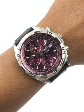 VISAGE PILOT CHRONOGRAPH MAROON DIAL