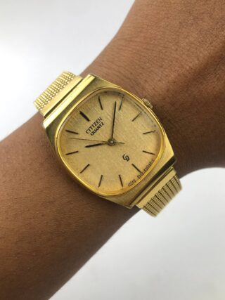 CITIZEN CRYSTON QUARTZ GOLD TEXTURE DIAL