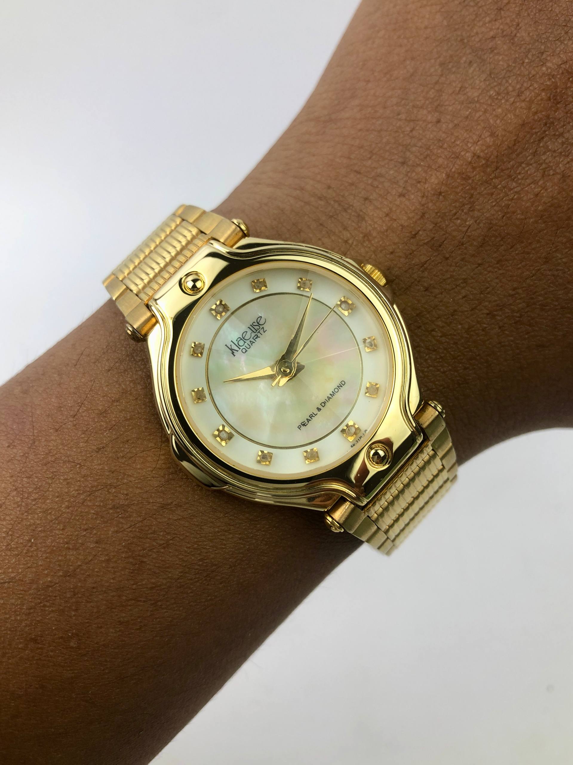 KLAUSE LADIES MOP DIAL CUTTING GLASS CRYSTAL