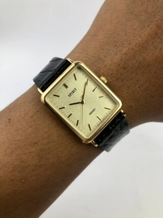 NOS SEIKO TANK SPIRIT TEXTURE DIAL SAPPHIRE GLASS ALL ORIGINAL