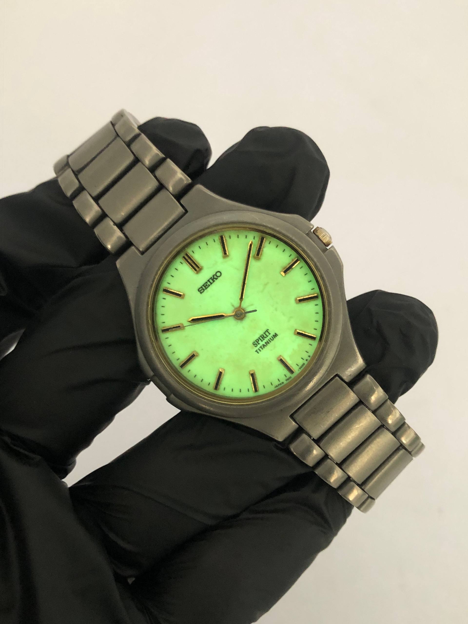 FULL LUME DIAL SEIKO SPIRIT TITANIUM - Gambar 5