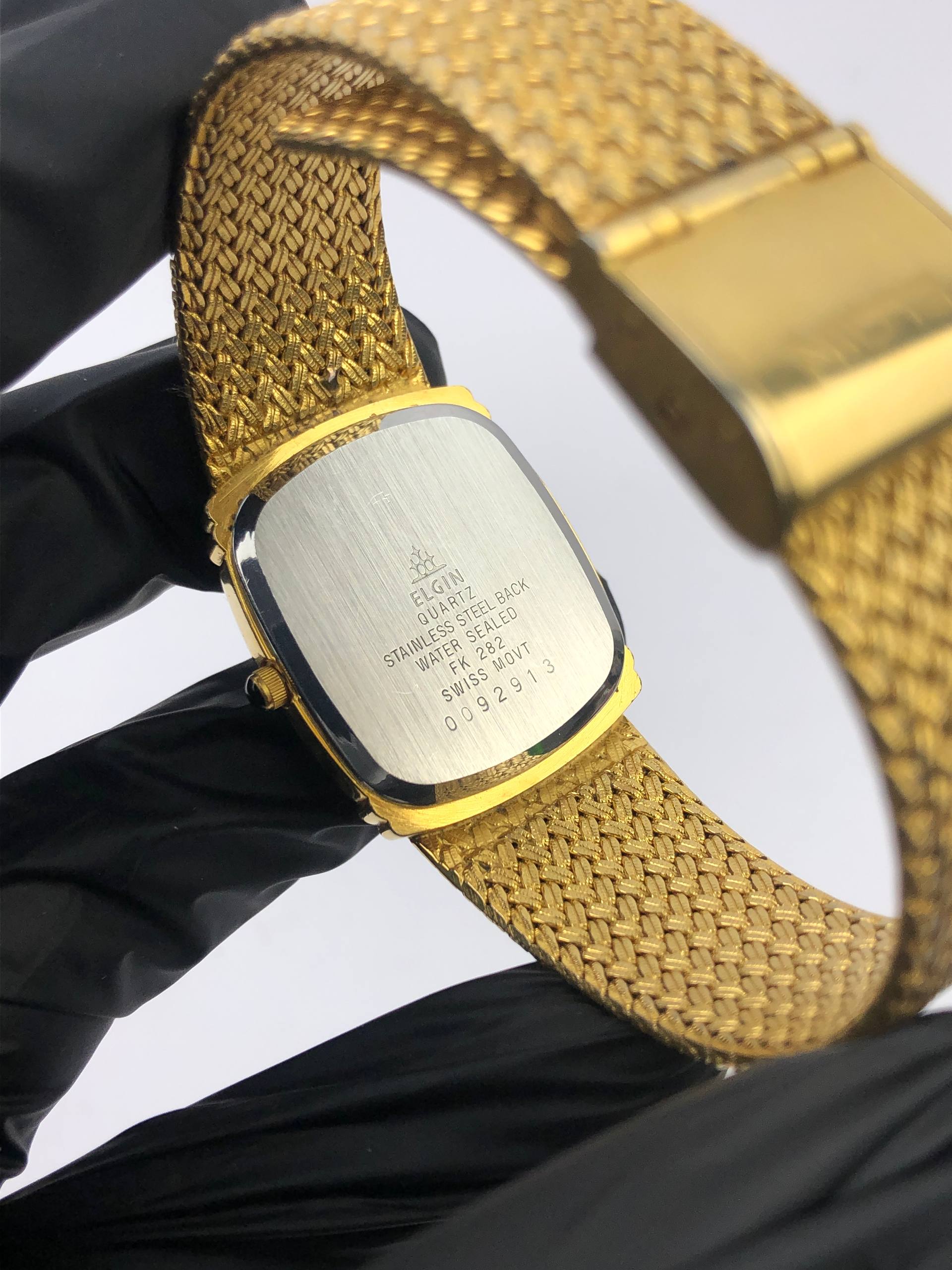 SWISS ELGIN QUARTZ PRIA SNOWFLAKE TEXTURE DIAL - Gambar 8